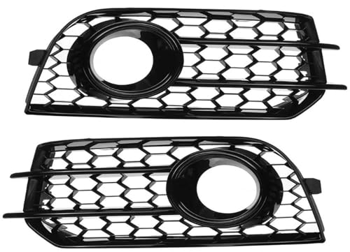Kühlergrill Vorne Für A1 8X 2010-2014 Frontgrill Grill 8X0807681A 8X0807682A 2x Mesh Nebelscheinwerfer Lampenabdeckung Grill Frontgrill Rahmen(Glossy Black) von HGPVPKZAZD