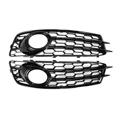 Kühlergrill Vorne Für A3 8P Für S-Linie 2009 2010 2011 2012 8P0807682 Paar Auto Front Stoßstange Nebel Licht Lampe Kühlergrill Abdeckung Mesh Grill Frontgrill Rahmen(With Black) von HGPVPKZAZD