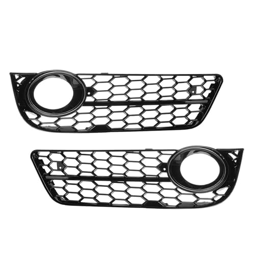Kühlergrill Vorne Für A5 Coupe/Sportback 2008-11 Cabriolet 2010-2011 Auto Front Nebelscheinwerfer Lampe Kühlergrill Grill Abdeckung Mesh Nebelscheinwerfer Frontgrill Rahmen(With Black) von HGPVPKZAZD