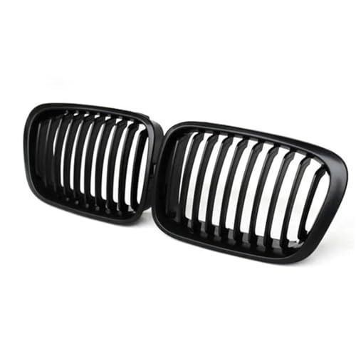 Kühlergrill Vorne Für E46 4 Türer 1998 1999 2000 2001 Auto Styling Glanz Schwarz Frontgrill Lamellen Stil Grill Frontgrill Rahmen(Matt black) von HGPVPKZAZD