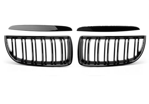 Kühlergrill Vorne Für E90 Für E91 Tuning Für 3er 2005-2008 LCI PreLCI Auto Front Gloss Balck Grills Grille Sport Frontgrill Rahmen(05-08 GB Dual Slat) von HGPVPKZAZD