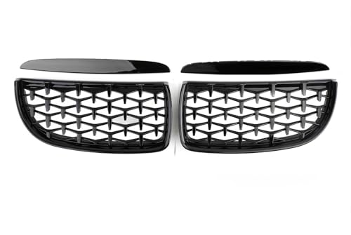 Kühlergrill Vorne Für E90 Für E91 Tuning Für 3er 2005-2008 LCI PreLCI Auto Front Gloss Balck Grills Grille Sport Frontgrill Rahmen(05-08 GBlack) von HGPVPKZAZD