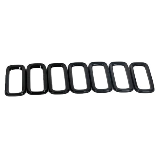 Kühlergrill Vorne Für Jeep Für Renegade 2015 2016 2017 ABS Schwarz 7Pcs Front Grid Grille Einsätze Racing Grill Rahmen Trim Frontgrill Rahmen(Outside) von HGPVPKZAZD