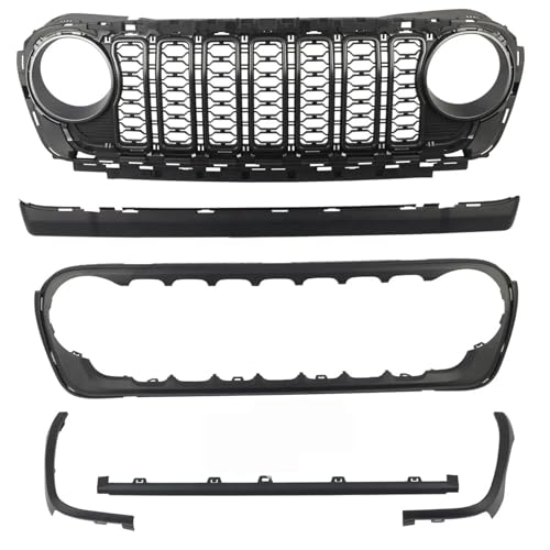 Kühlergrill Vorne Für Jeep Für Wrangler Für JL Für Gladiator Für JT Für JL1300 2018 2019 2020 2021 2022 2023 2024 Grid Grill Guard Kein Kameraloch Frontgrill Rahmen von HGPVPKZAZD