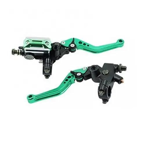 Kupplungs Bremshebel 2 Stück 22 Mm Hydraulische Scheibenbremse Oberpumpe Motorrad Kupplung Handbremshebel Motorrad Hebel Bremshebel(Green) von HGPVPKZAZD