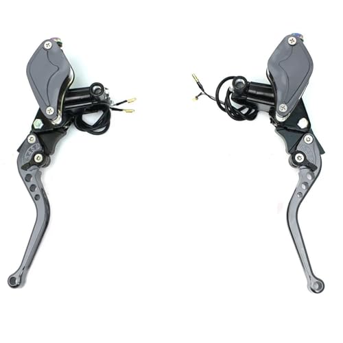 Kupplungs Bremshebel 7/8" 22 Mm Motorrad Universal Lenker Hydraulische Kupplung Kit Hauptbremszylinder Kit Motorrad Hebel Bremshebel(FY Grey) von HGPVPKZAZD