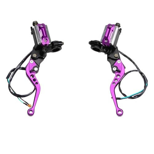 Kupplungs Bremshebel Für CB500X Für CB500F Für CB 500X Für CB 500F Bremspumpe Hebel Griff Hydraulische Kupplung Pumpe Master Zylinder Racing Schlauch(Purple) von HGPVPKZAZD