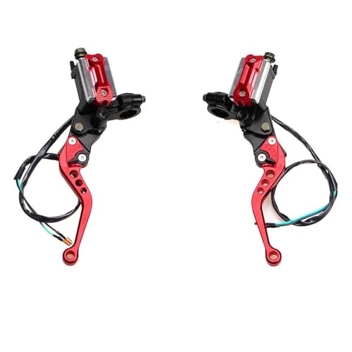 Kupplungs Bremshebel Für CB500X Für CB500F Für CB 500X Für CB 500F Bremspumpe Hebel Griff Hydraulische Kupplung Pumpe Master Zylinder Racing Schlauch(Red) von HGPVPKZAZD
