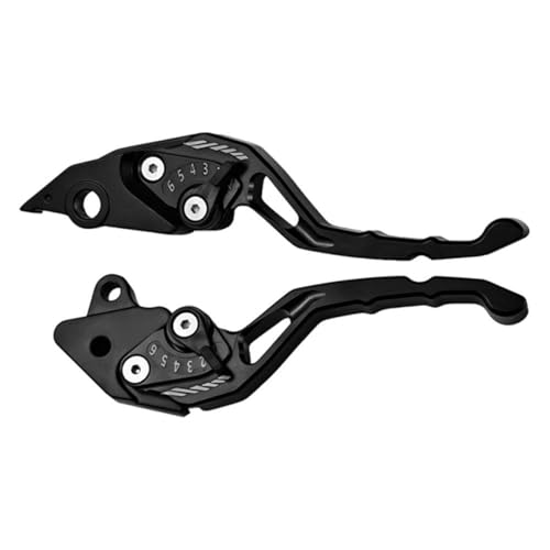 Kupplungs Bremshebel Für Click Für I125 Für I150 Für V1 Für V2 Für GY6 Für XMAX 400 Bremskupplungshebel Griffhebel Verstellbarer Griffsatz(Black) von HGPVPKZAZD