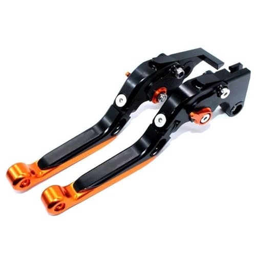 Kupplungs Bremshebel Für DUCATI 899 Panigale 899Panigale Motorradzubehör Verstellbare Klappbare Ausziehbare Bremskupplungshebel Motorrad Hebel Bremshebel(Half orange) von HGPVPKZAZD
