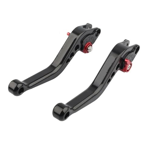 Kupplungs Bremshebel Für Dorsoduro 900 2017-2022 Für Dorsoduro 750 2008-2016 Kurze Bremskupplungshebel Teile Verstellbarer Griffsatz Motorrad Hebel Bremshebel(A-Black with Red) von HGPVPKZAZD
