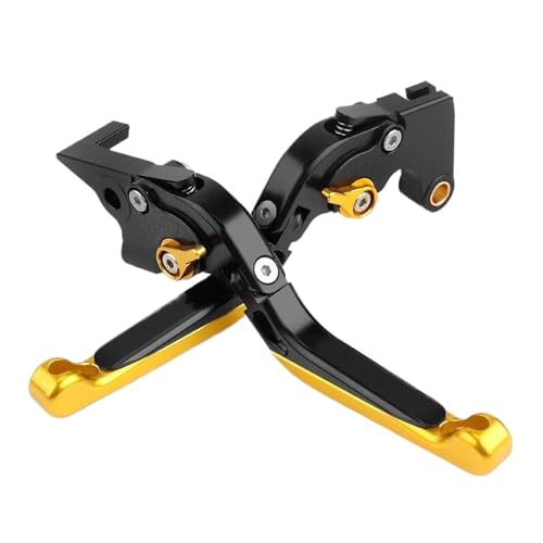 Kupplungs Bremshebel Für GSXS950 Für GSX-S950 Für GSXS 950 2021 2022 2023 Lenker Motorrad Bremse Kupplungshebel Einstellbar Faltbar(Black gold) von HGPVPKZAZD
