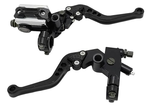 Kupplungs Bremshebel Für Kawasaki Motorrad Motorrad Bremse Kupplung Pumpe Stange Hydraulische Hauptzylinder Zubehör 7/8 "14mm Pist Motorrad Hebel Bremshebel(Black) von HGPVPKZAZD