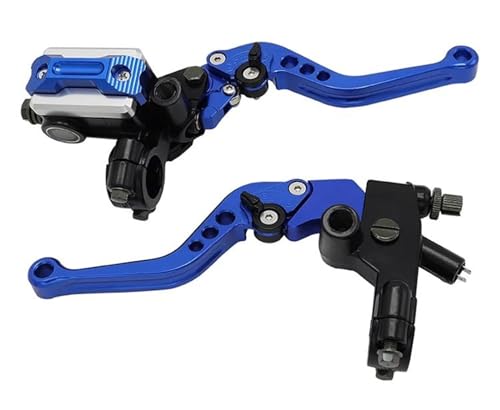 Kupplungs Bremshebel Für Kawasaki Motorrad Motorrad Bremse Kupplung Pumpe Stange Hydraulische Hauptzylinder Zubehör 7/8 "14mm Pist Motorrad Hebel Bremshebel(Blue) von HGPVPKZAZD