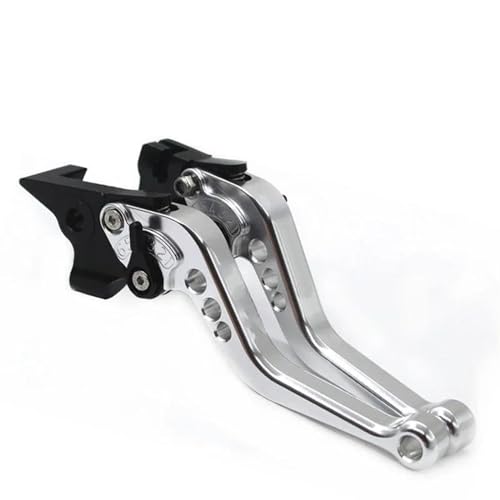 Kupplungs Bremshebel Für SV650 Für SV 650 1999-2009 Kurze Motorradzubehör Einstellbare Bremskupplungshebel(Silver) von HGPVPKZAZD
