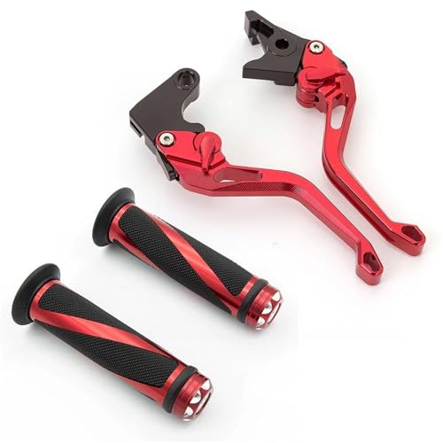Kupplungs Bremshebel Für Straße Für Triple 765 R 765 2020 2021 2022 2023 Motorrad Bremse Kupplung Hebel Mit Handgriffe Zubehör Motorrad Hebel Bremshebel(Red) von HGPVPKZAZD