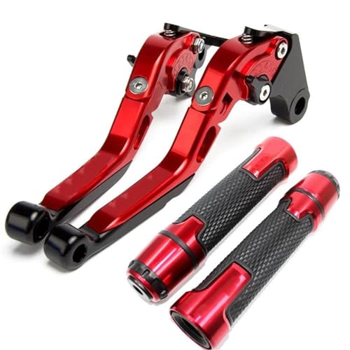 Kupplungs Bremshebel Für XADV 750 Für X ADV 750 Für XADV750 Für X-ADV750 Motorrad Bremse Kupplung Hebel Ausziehbar + Griff Griffe Lenker Motorrad Hebel Bremshebel(Red) von HGPVPKZAZD