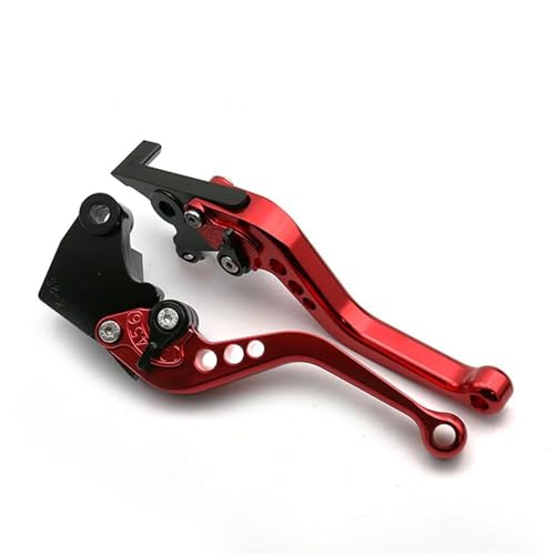 Kupplungs Bremshebel Motorrad Griff Lange & Kurze Bremse Kupplung Hebel Für Suzuki Für GSXR600 Für GSXR750 Für GSXR1000 Für GSX-R 1000(Short red) von HGPVPKZAZD