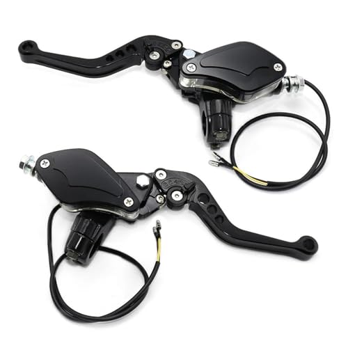 Kupplungs Bremshebel Motorrad Hauptbremszylinder Aluminium 7/8 "22mm Links Rechts Hydraulische Griff Hebel Universal Für Suzuki(Black) von HGPVPKZAZD