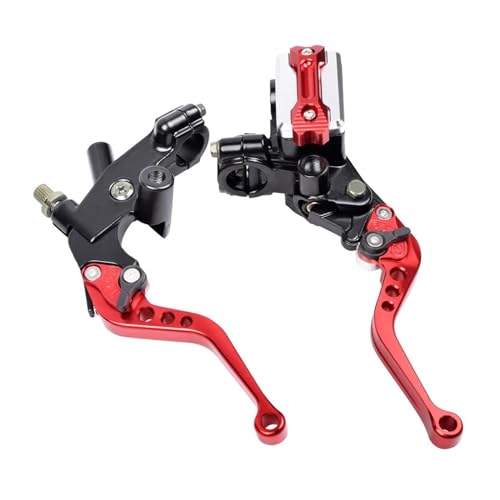 Kupplungs Bremshebel Motorrad-Hydraulikbremshebel-Kupplungshauptzylinder 7/8" 22MM Universal-Motorrad-Bremspumpengriff Motorrad Hebel Bremshebel(Red) von HGPVPKZAZD