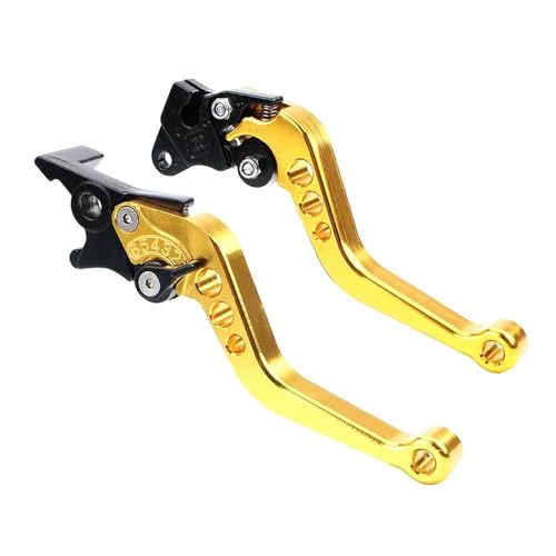 Kupplungs Bremshebel Motorrad Kupplung Bremshebel Griff Aluminium Motorrad Zubehör Für Suzuki Motorrad Hebel Bremshebel(Yellow) von HGPVPKZAZD