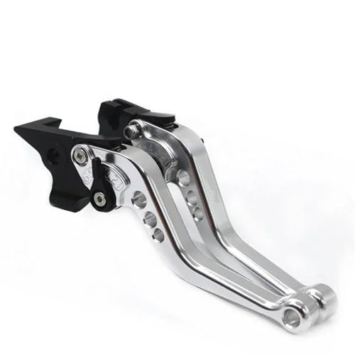 Kupplungs Bremshebel Motorrad Zubehör Für Für Fz6 Für Fz 6 Für Fazer 2004-2010 Einstellbare Brems Griff Kupplung Hebel Griff Bar(Silver) von HGPVPKZAZD