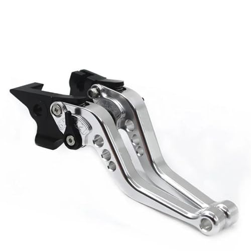 Kupplungs Bremshebel Motorradzubehör Für ER-6F Für ER6F 2009–2016, Verstellbare Bremsgriff-Kupplungshebel Motorrad Hebel Bremshebel(Silver) von HGPVPKZAZD
