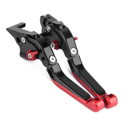 Kupplungs Bremshebel Motorradzubehör Passend Für CB750 Für CB 750 2023 Klappbare Ausziehbare Bremskupplungshebel(Black red) von HGPVPKZAZD