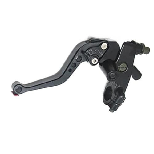 Kupplungs Bremshebel Universal 7/8 "22mm Motorrad Kupplung Bremse Master Zylinder Reservoir Hebel Kit Flüssigkeit Reservoir Set(Clutch black) von HGPVPKZAZD