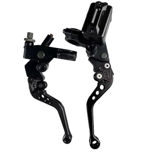 Kupplungs Bremshebel Universal Motorrad 7-8 Zoll 22mm Hauptbremszylinder Hebel Kabel Kupplung Reservoir Für Roller Sport Dirt Bike(Black A) von HGPVPKZAZD