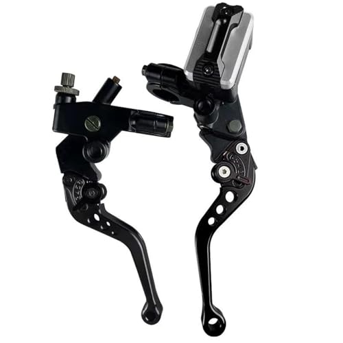 Kupplungs Bremshebel Universal Motorrad 7-8 Zoll 22mm Hauptbremszylinder Hebel Kabel Kupplung Reservoir Für Roller Sport Dirt Bike(Black C) von HGPVPKZAZD