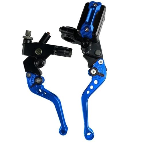 Kupplungs Bremshebel Universal Motorrad 7-8 Zoll 22mm Hauptbremszylinder Hebel Kabel Kupplung Reservoir Für Roller Sport Dirt Bike(Blue B) von HGPVPKZAZD