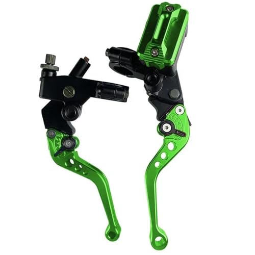 Kupplungs Bremshebel Universal Motorrad 7-8 Zoll 22mm Hauptbremszylinder Hebel Kabel Kupplung Reservoir Für Roller Sport Dirt Bike(Green A) von HGPVPKZAZD