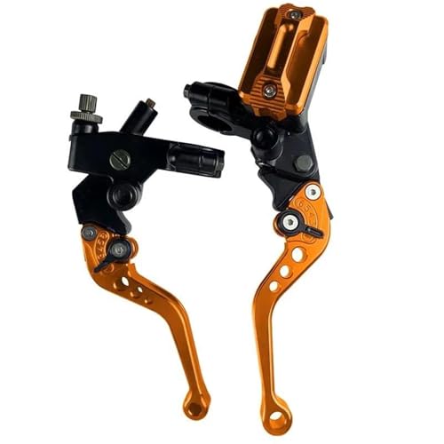 Kupplungs Bremshebel Universal Motorrad 7-8 Zoll 22mm Hauptbremszylinder Hebel Kabel Kupplung Reservoir Für Roller Sport Dirt Bike(Orange A) von HGPVPKZAZD