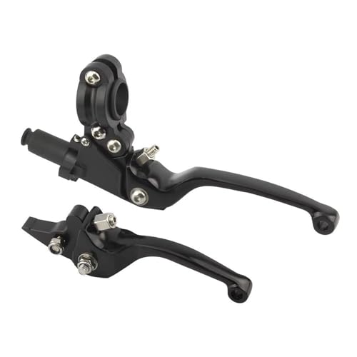 Kupplungs Bremshebel Universal Motorrad Bremshebel Kupplung Griff Set Motocross Modifizierte Teile Großhandel Motorrad Hebel Bremshebel(Black) von HGPVPKZAZD