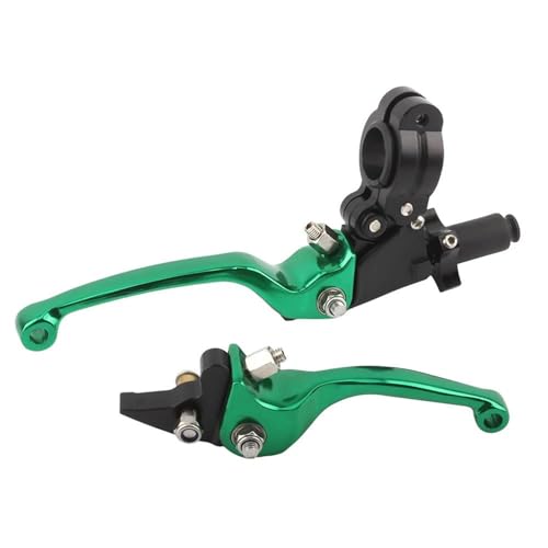 Kupplungs Bremshebel Universal Motorrad Bremshebel Kupplung Griff Set Motocross Modifizierte Teile Großhandel Motorrad Hebel Bremshebel(Green) von HGPVPKZAZD