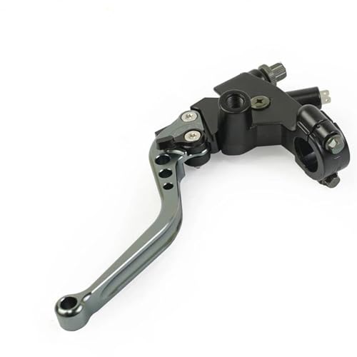 Kupplungs Bremshebel Universal Motorrad Linker Hebel Kupplungskabel Linie 22mm Universal Für Kawasaki Motorrad Hebel Bremshebel(Grey Longer) von HGPVPKZAZD