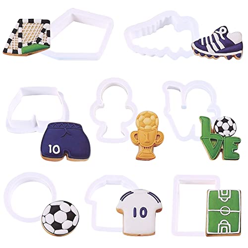 HGSHUO Fussball Ausstechformen Trophäe Ausstechform Kinder Ausstecher Backform Fussball Keksausstecher Fondant Ausstecher Fußball Plätzchenformen Deko Geburtstag Fußballspiel Keksformen von HGSHUO