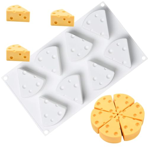 HGSHUO Silikonformen Käse Backform Kuchenform Silikon Form 3D Kuchenbackform Mousse Schokoladenformen Motivbackformen Gelee Dessert Soap Geburtstag Weihnachten von HGSHUO