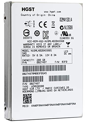 HGST 200GB SAS MLC 25NM TCG Ultrastar SSD400M, 0B27497 (Ultrastar SSD400M) von HGST