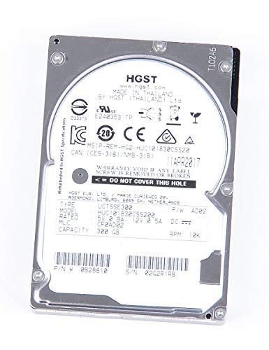 HGST Ultrastar C10K1800 300 GB 12G 10K SAS 2.5' Festplatte/Hard Disk - HUC101830CSS200 (Generalüberholt) von HGST