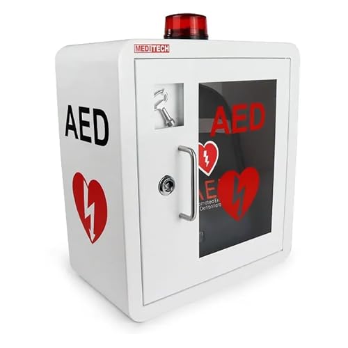 AED-Schrank, Wandmontierter Aufbewahrungsschrank für Erste-Hilfe-AED-Defibrillatoren, Plastik-Kardio-Defibrillations-Alarmbox, Mit Licht und Alarm, Für Zuhause, Büro, Krankenhaus AED-Schrank, Wandmontierter Aufbewahrungsschrank für Erste-Hilfe-AED-Defibrillatoren, Plastik-Kardio-Defibrillations-Alarmbox, Mit Licht und Alarm, Für Zuhause, Büro, Krankenhaus von HGSTM