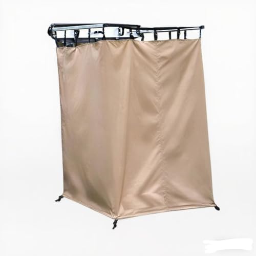 Autoduschzelt Mit Dach, Tragbares Privates Schutz, Camping-Umkleide, Wasserdichtes Dachträgerverdeck (Schwarz Einheitsgröße), Universelle Dachstangen,Aluminiumlegierung von HGSTM