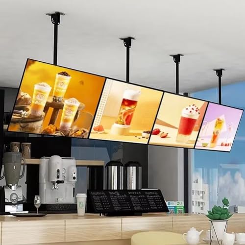 Ultradünner Snap-Frame LED-Leuchtkasten, Wandmontierter Leuchtposter-Display, mit Teleskopstange, LED-Hintergrundbeleuchtetes Menutafel, für Restaurants Cafés Geschäfte(50 * 80cm) von HGSTM