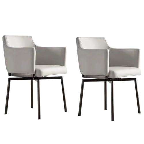 180° Rotating Dining Chairs, Upholstered Chair with Armrest and Backrest Carbon Steel Legs Auto Homing Technical Fabric C 2pcs 180° Rotating Dining Chairs, Upholstered Chair with Armrest and Backrest Carbon Steel Legs Auto Homing Technical Fabric C 2pcs von HGTRH