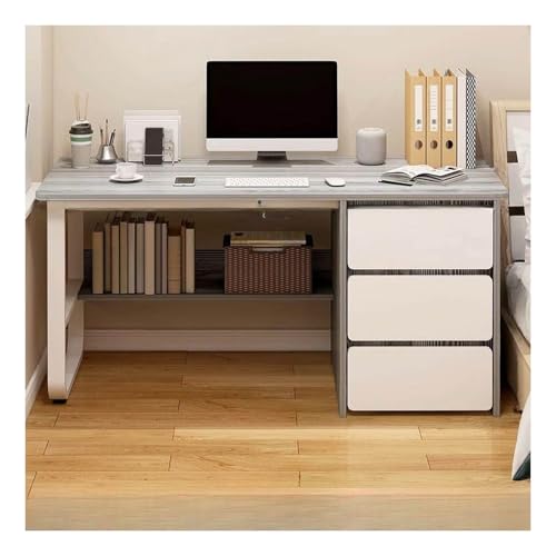 Computer Desk with 3-Drawer, Writing Desk Storage Rack Study Table Work Table Computer Workstation for Home Office Large Desktop Rectangular Grey 100cm Computer Desk with 3-Drawer, Writing Desk Storage Rack Study Table Work Table Computer Workstation for Home Office Large Desktop Rectangular Grey 100cm von HGTRH