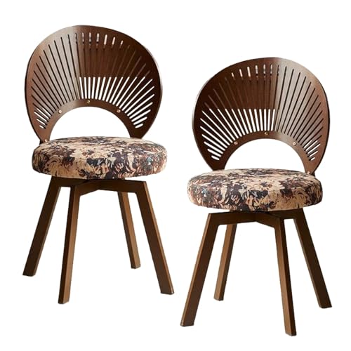 HGTRH 360° Rotating Fabric Upholstered Chair, Dining Chair with Carbon Steel Legs Wood Shell Shape Backrest Easy to Assemble 331lbs Loadings A 2pcs HGTRH 360° Rotating Fabric Upholstered Chair, Dining Chair with Carbon Steel Legs Wood Shell Shape Backrest Easy to Assemble 331lbs Loadings A 2pcs von HGTRH