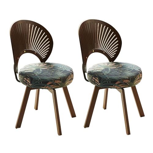 HGTRH 360° Rotating Fabric Upholstered Chair, Dining Chair with Carbon Steel Legs Wood Shell Shape Backrest Easy to Assemble 331lbs Loadings B 2pcs HGTRH 360° Rotating Fabric Upholstered Chair, Dining Chair with Carbon Steel Legs Wood Shell Shape Backrest Easy to Assemble 331lbs Loadings B 2pcs von HGTRH