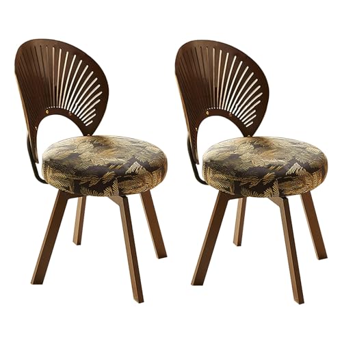 HGTRH 360° Rotating Fabric Upholstered Chair, Dining Chair with Carbon Steel Legs Wood Shell Shape Backrest Easy to Assemble 331lbs Loadings C 2pcs HGTRH 360° Rotating Fabric Upholstered Chair, Dining Chair with Carbon Steel Legs Wood Shell Shape Backrest Easy to Assemble 331lbs Loadings C 2pcs von HGTRH