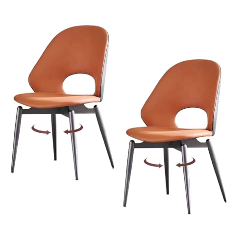 HGTRH EsszimmerstüHle Modernes Design Muschel Form, KüChenstüHle Gepolstert 2er 4er 6er Set, Esszimmerstuhl Drehbar mit Armlehne Leder 360°,mit rutschfest Und GeräUschlos Metallbeinen Orange 2pcs HGTRH EsszimmerstüHle Modernes Design Muschel Form, KüChenstüHle Gepolstert 2er 4er 6er Set, Esszimmerstuhl Drehbar mit Armlehne Leder 360°,mit rutschfest Und GeräUschlos Metallbeinen Orange 2pcs von HGTRH
